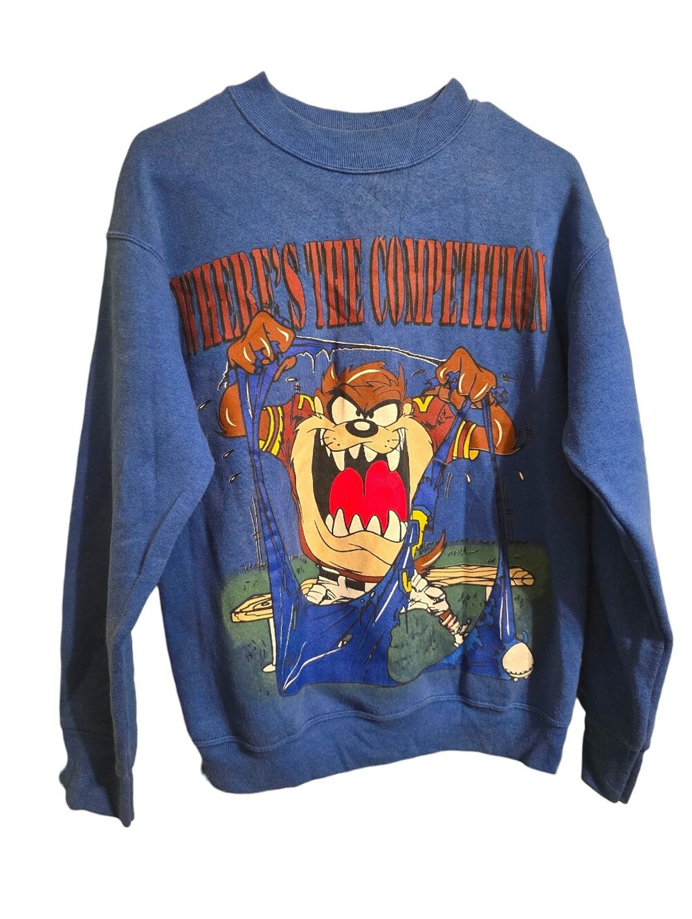 Vintage | Blue Taz Graphic Crewneck Sweatshirt